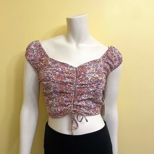 Floral smocked croptop